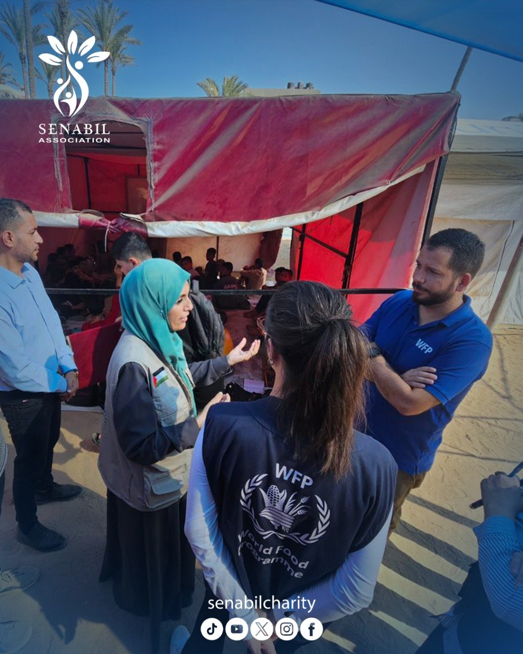 وفد من برنامج الأغذية العالمي ومؤسسة Global Communities يزور مدرسة السنابل في دير البلح لبحث سبل التعاون المشترك