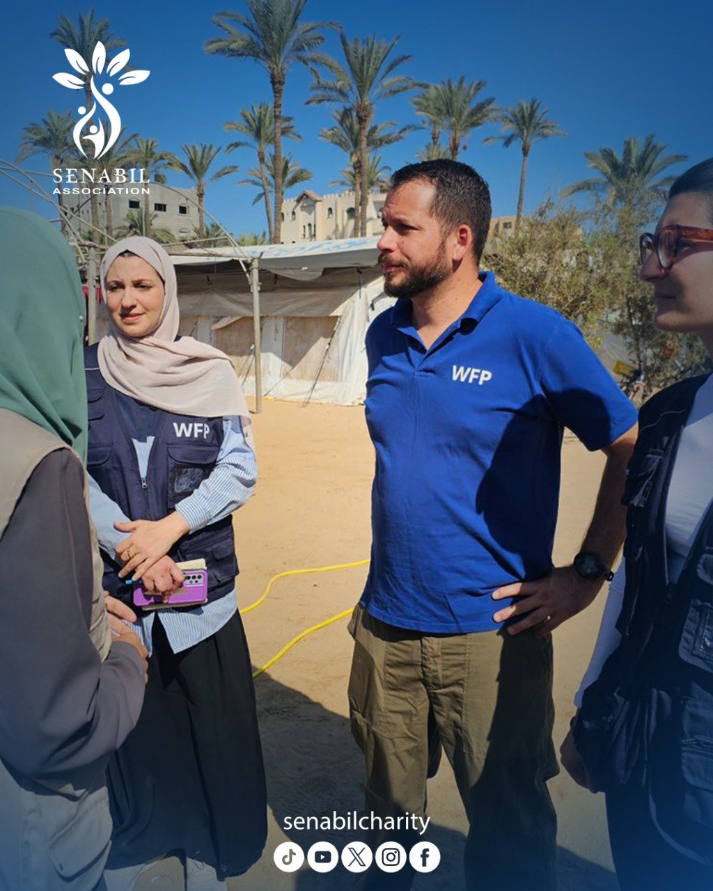 وفد من برنامج الأغذية العالمي ومؤسسة Global Communities يزور مدرسة السنابل في دير البلح لبحث سبل التعاون المشترك