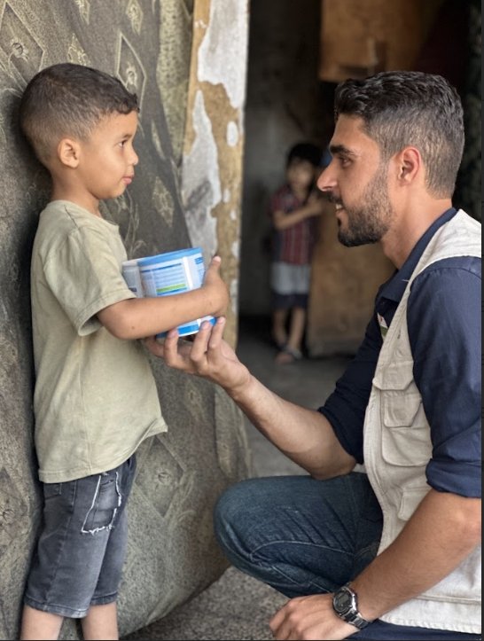 توزيع حليب أطفال – شمال قطاع غزة